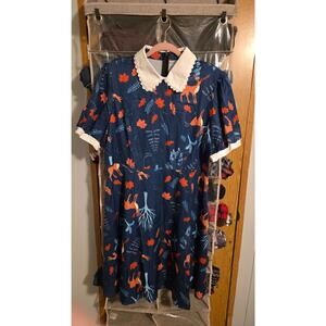 Retro Stage Forest Friends Puff Sleeve Dress
3X
